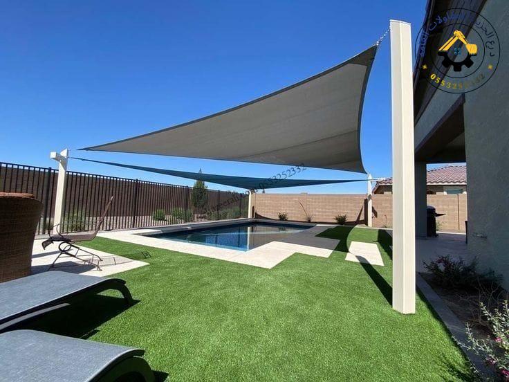 خطوات تركيب مظلات مسابح شد انشائي