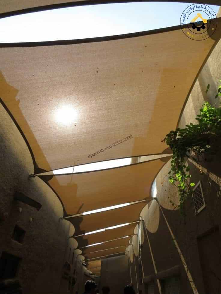 تركيب مظلات شد إنشائي جدة حي الزهراء | تصميم مرن ومتانة تدوم